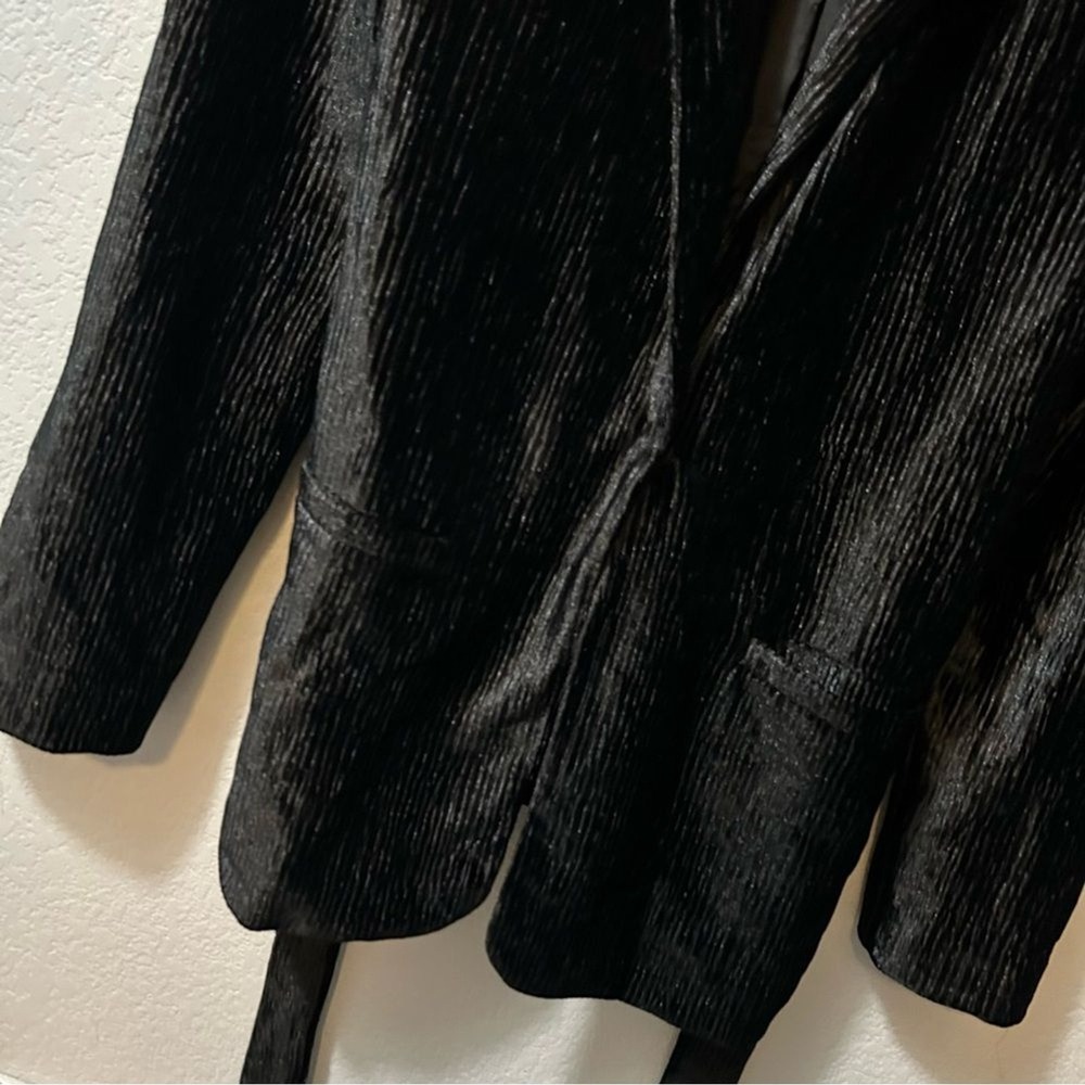 & Other Stories Tie Belt Velour Blazer SIZE 6 - Picture 5 of 8